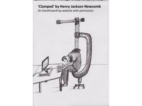 Clamped at work by Henry Jackson Newcomb